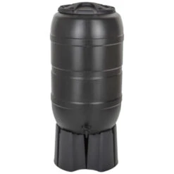 Practo Garden Classic Regenton Zwart Kunststof Met Accessoires 210 Liter