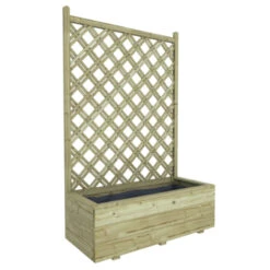 Bloembak Met Dubbele Trellis 90x40 Cm