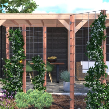 Gaas Volgpakket Tuinhek Hardhout 180x75cm - Afbeelding 5