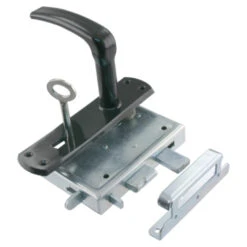 HANDSON Tuinpoortsluiting Poortslot Met Kruk Gegalvaniseerd 100x115 Mm