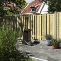 Houtbetonschutting Grijs Grenen Per Meter