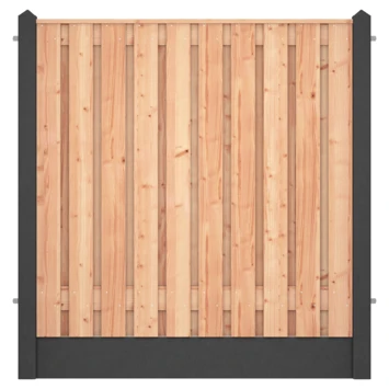 Houtbetonschutting Antraciet Douglas Per Meter - Afbeelding 2