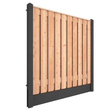 Houtbetonschutting Antraciet Douglas Per Meter - Afbeelding 5