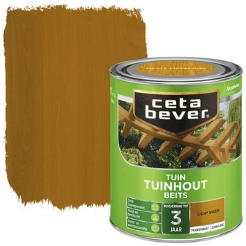 CetaBever Tuinhoutbeits Transparant Licht Eik Zijdeglans 750 Ml - Afbeelding 2