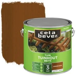 CetaBever Tuinhoutbeits Transparant Donker Eiken Zijdeglans 2,5 L